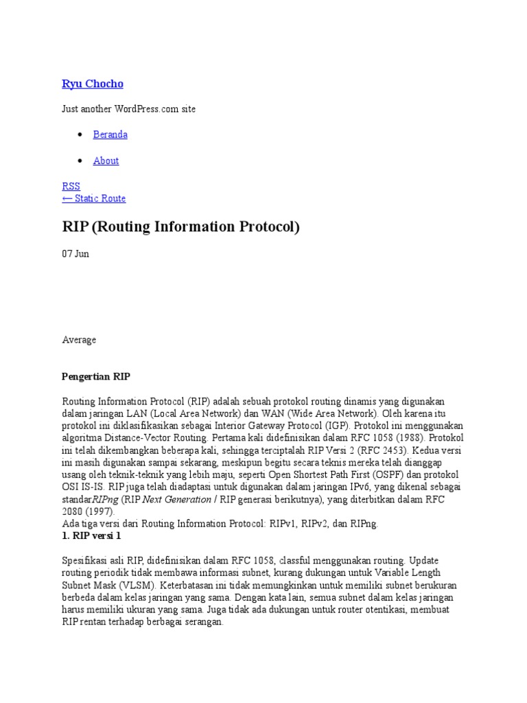 Verifikasi RIP | PDF