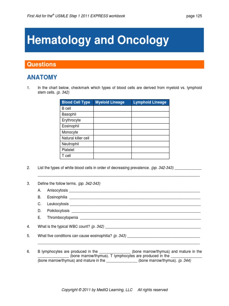 Hematology and Oncology.pdf Anemia Coagulation