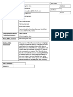 Risk Assessment Sign Sheet