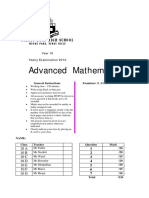 Mathematics Advanced Extension 1 and Extension 2 Reference Sheet PDF ...