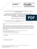 A Preliminary Investigation of Romanian University Teachers Attitudes Towards Disabilities a Premise for Inclusive Interaction With Students With Disabilities