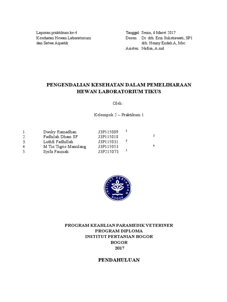 laporan praktikum pendinginan dan pembekuan Laporan praktikum ke 4 Kesehatan Hewan Lab dan Satwa 