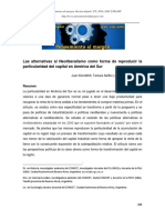 Las Alternativas Al Neoliberalismo Como Forma de Reproducir La Particularidad Del Capital en América Del Sur