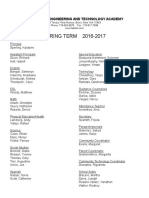 Table Organization Spring1617