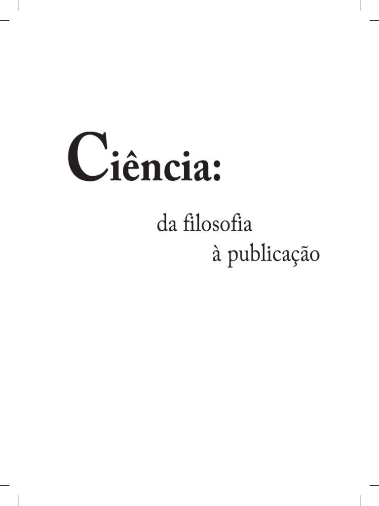 Livro Sobre Ciências - Da Filosofia A Publicação PDF | PDF | Science ...