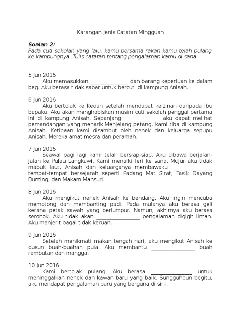 Contoh-contoh Karangan Surat Rasmi Upsr - Contoh Nis