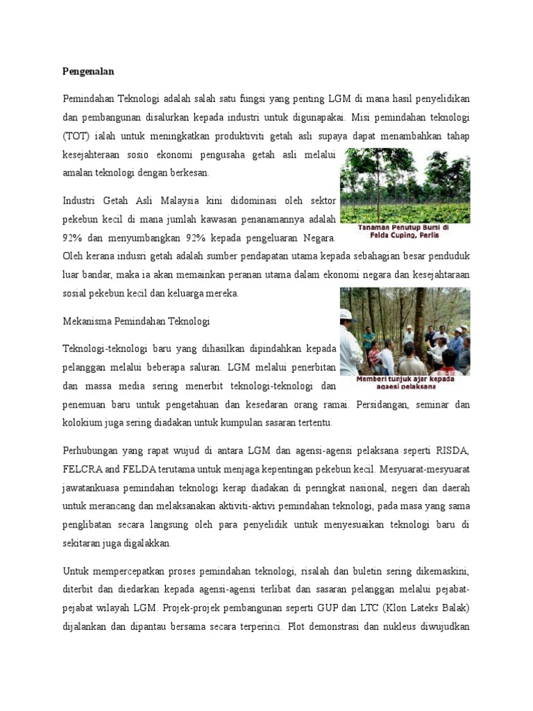 Pemindahan Teknologi Peranan Kerajaan Pdf