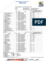 Netherlands-Spain Final FIFA 2010 Start List