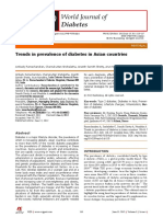 Trends in Prevalence of Diabetes in Asian Countries