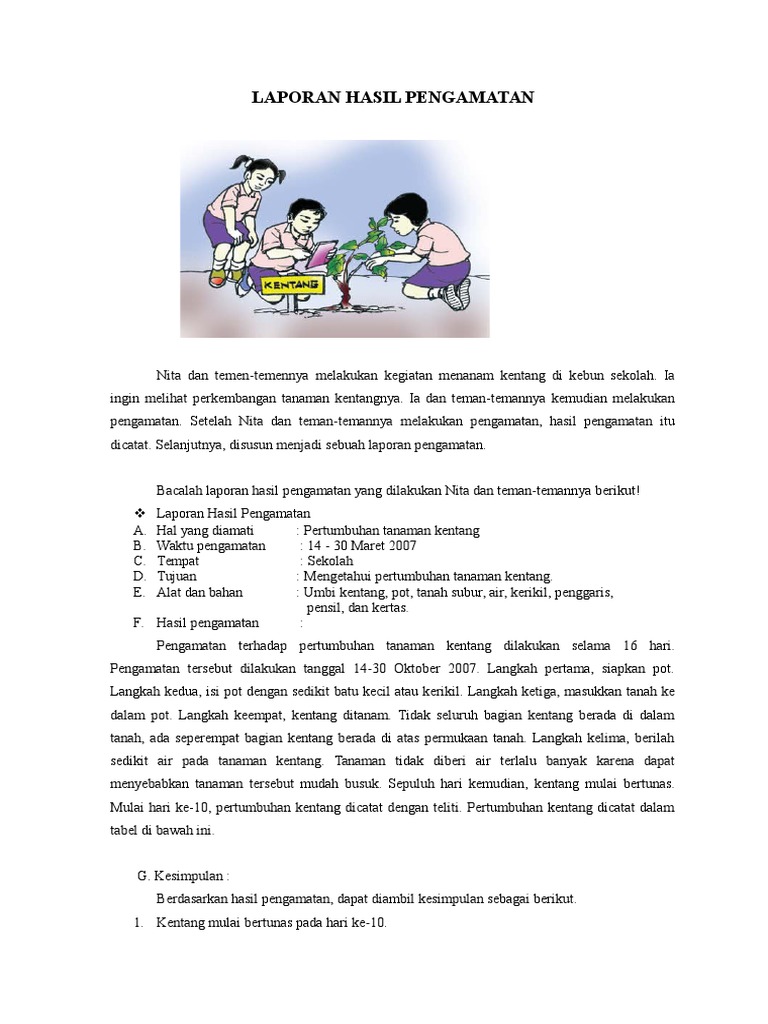Laporan Hasil Pengamatan Pdf