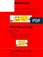 mini plenaries