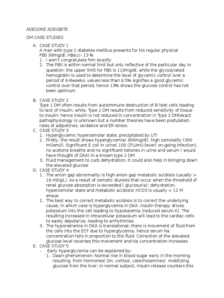 Hypoglycemia case study image