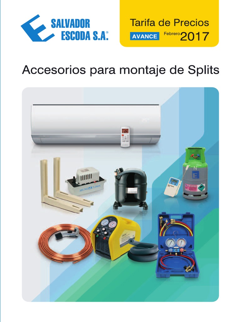 10M Accesorios Splits Tarifa PVP SalvadorEscoda | PDF | Gases