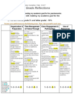 Slcs/Semester Grade Reflections