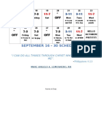 Nurse Schedule September 16-30