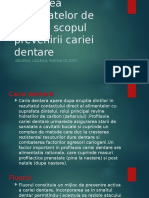 Aplicarea Preparatelor de Fluor În Scopul Prevenirii Cariei