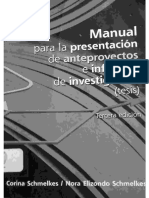 Manual para la presentacion de proyectos de investigacion