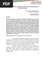 Corpo e Movimento Concepcoes e Praticas Dos Professores Na Educacao Infantil