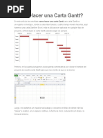 Como Hacer Una Carta Gantt