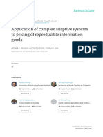 Application of Complex Adaptive Systems To Pricing of Reproducible Information Goods