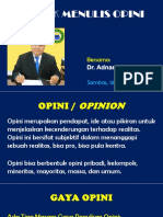 Pelatihan Menulis OPINI PMII Cabang Sambas, 15-03-2017