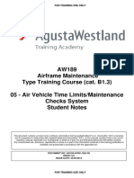 AW189 - Air Vehicle Time Limits - Maintenance Checks