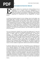 Concepto de Derecho Laboral 
