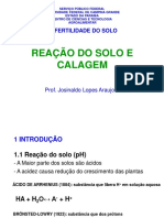 Calagem para correção da acidez do solo