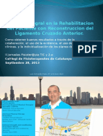 Manejo Integral en La Rehabilitacion Del Paciente Con LCA Parte 1