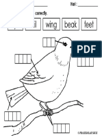 Label Parts of A Bird PDF