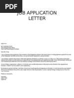 Job Application Letter