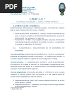 Capitulo 1 NATURALEZA Y OBJETO DE LA CONSULTORIA DE EMPRESAS