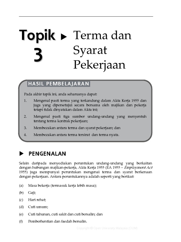Terma Dan Syarat Pekerjaan  PDF