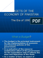 Budgets of The Economy of Pakistan