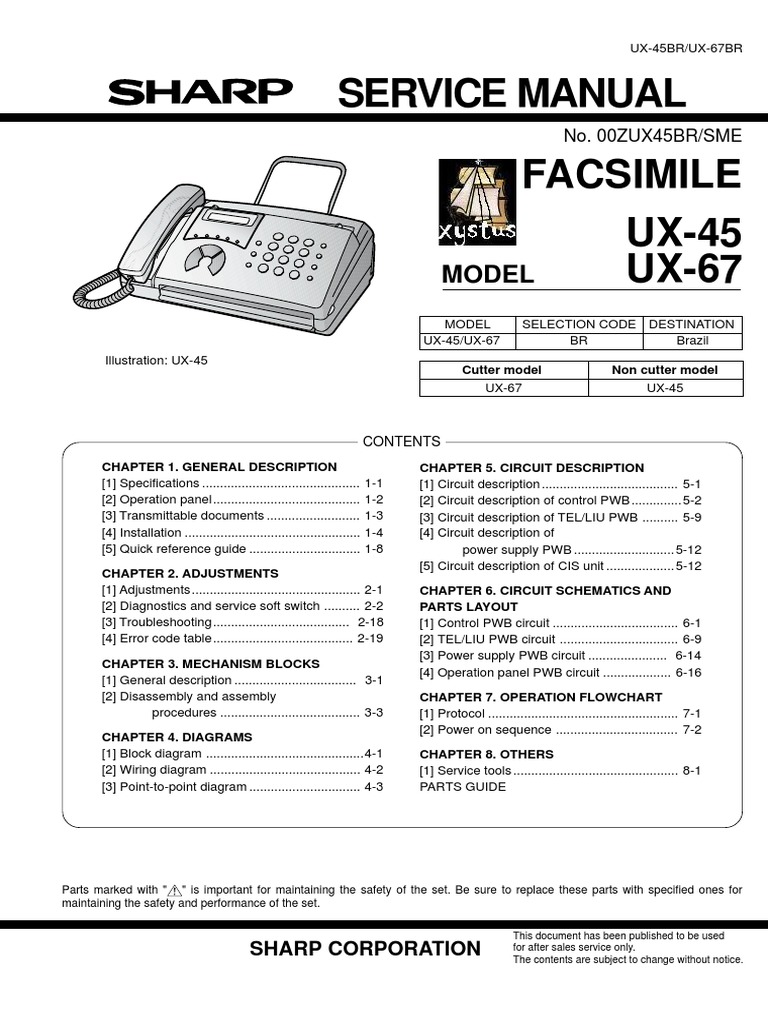 161429329-FAX-UX-45-ux67-manual-de-servico.pdf | Random Access Memory | Fax