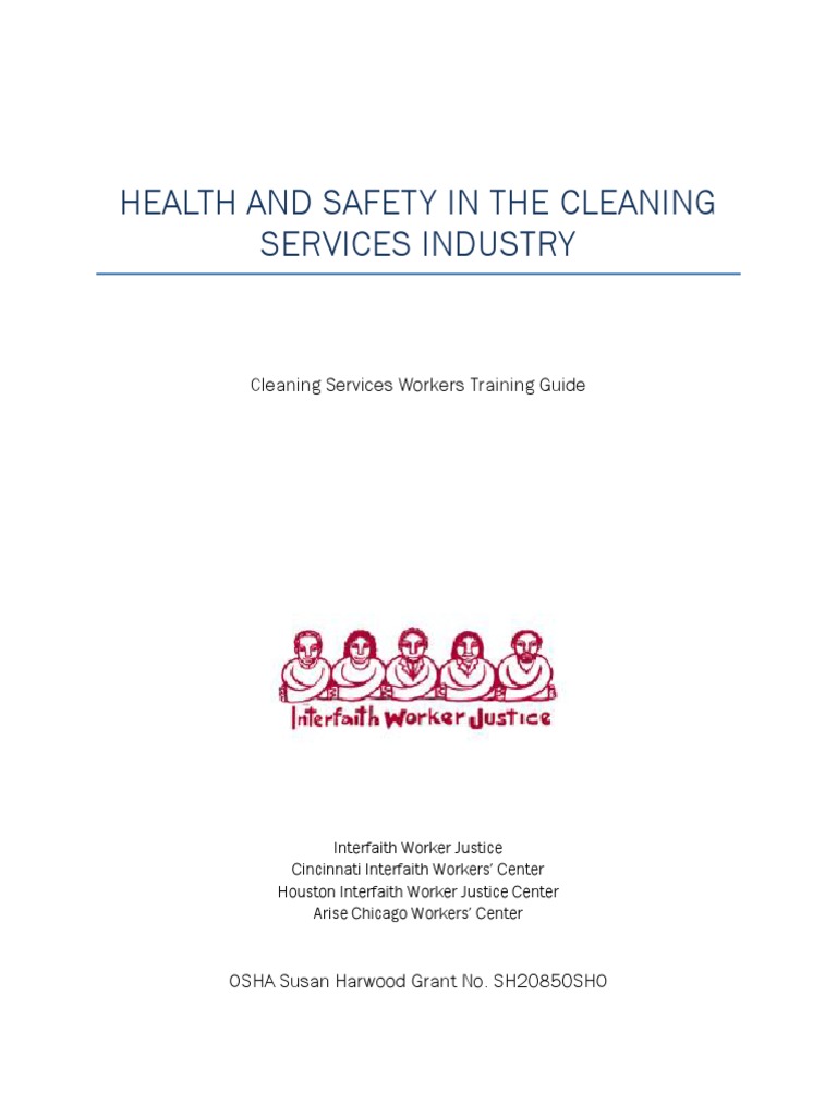 Cleaning Services Health & Safety Manual | PDF | Occupational Safety ...