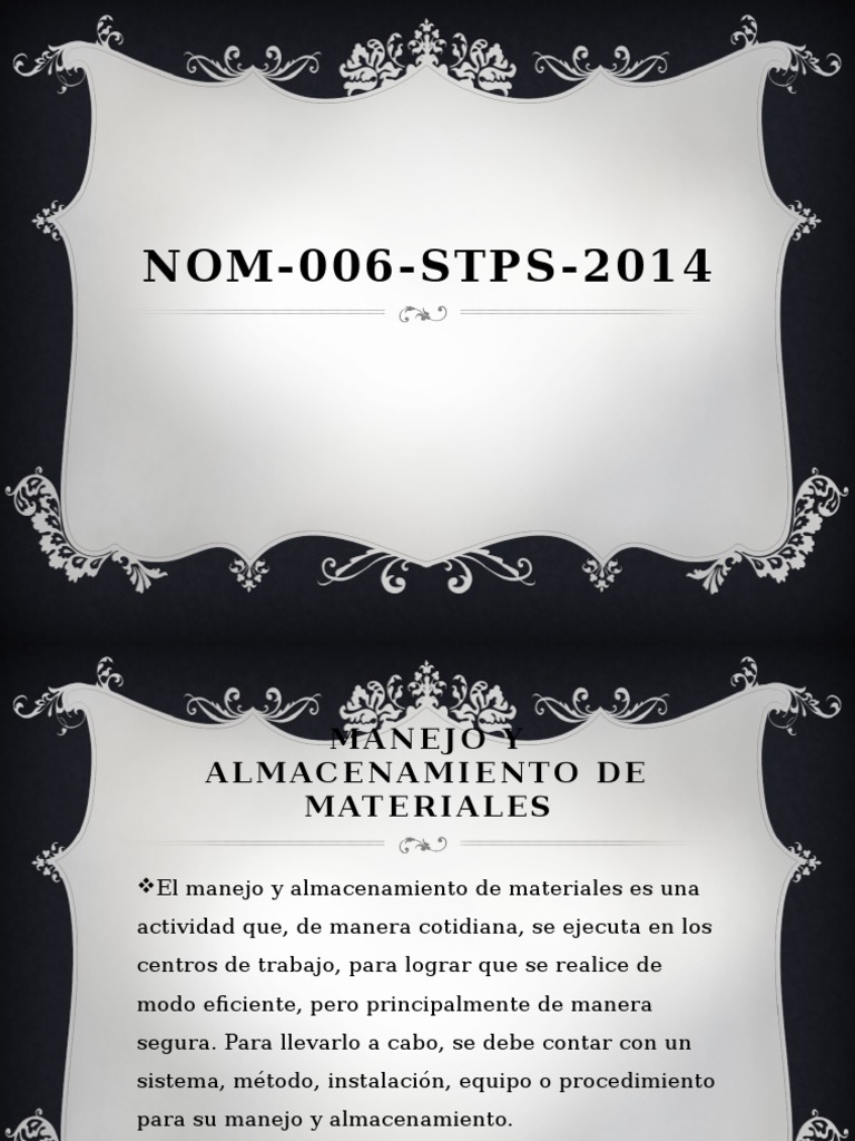 Directrices para un manejo y almacenamiento seguros de materiales en ...