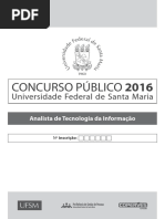 Analista de Tecnologia Da Informação UFSM 2016