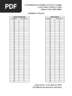 gabarito UFSM 2009