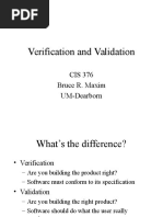 Verification and Validation: CIS 376 Bruce R. Maxim UM-Dearborn