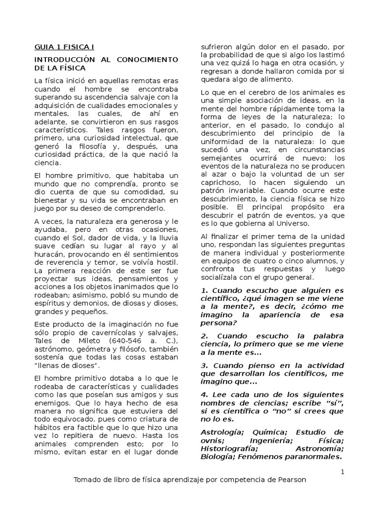 Guia 1 Fisica Decimo | PDF | Vector Euclidiano | Teoría