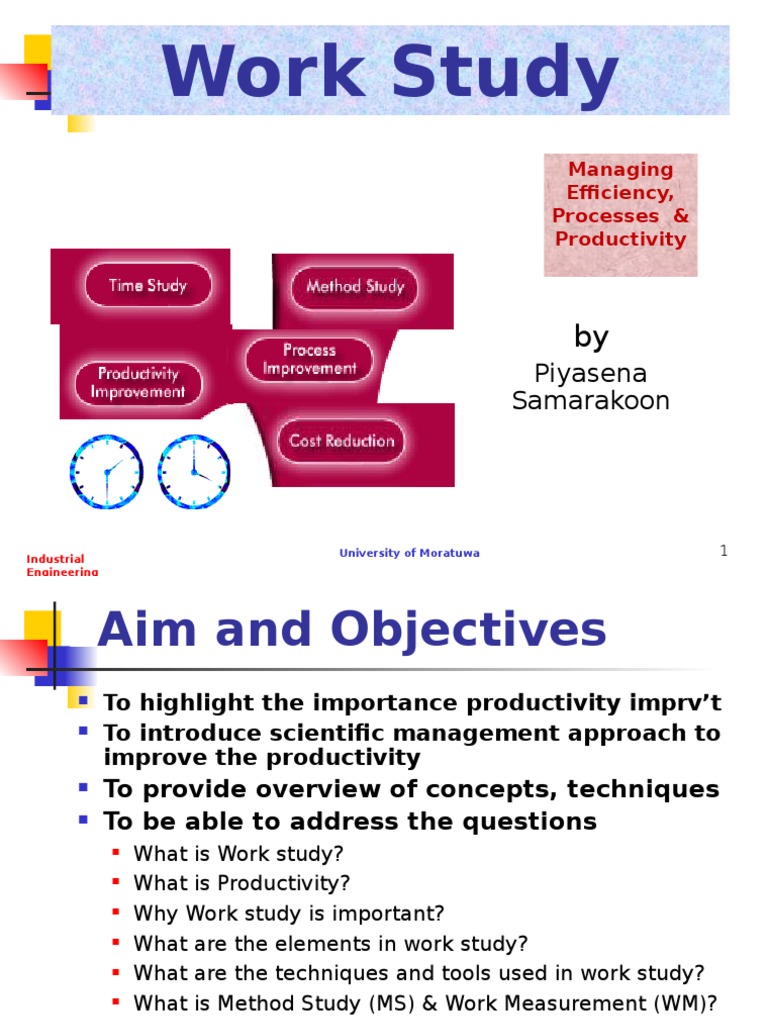 IE-L1-Presentation New - Work Study and Job Design | PDF | Industrial ...