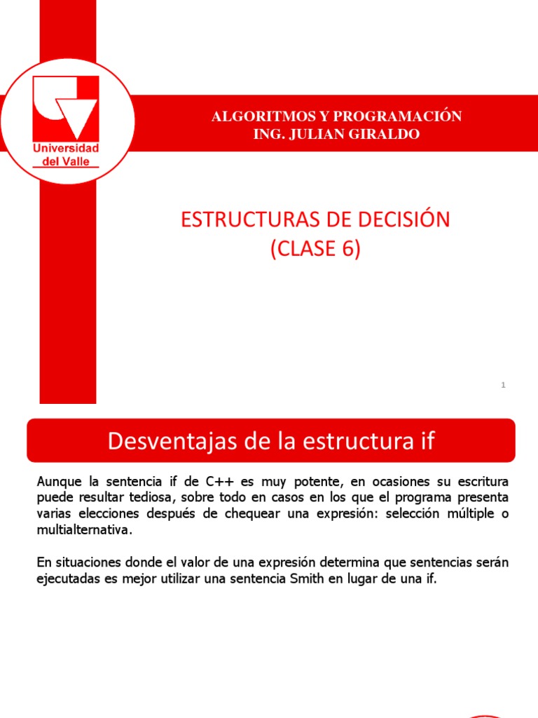 Estructura y Sintaxis del Switch en C++ | PDF | Algoritmos | Flujo de ...