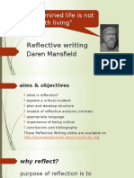 Reflective Writing slides