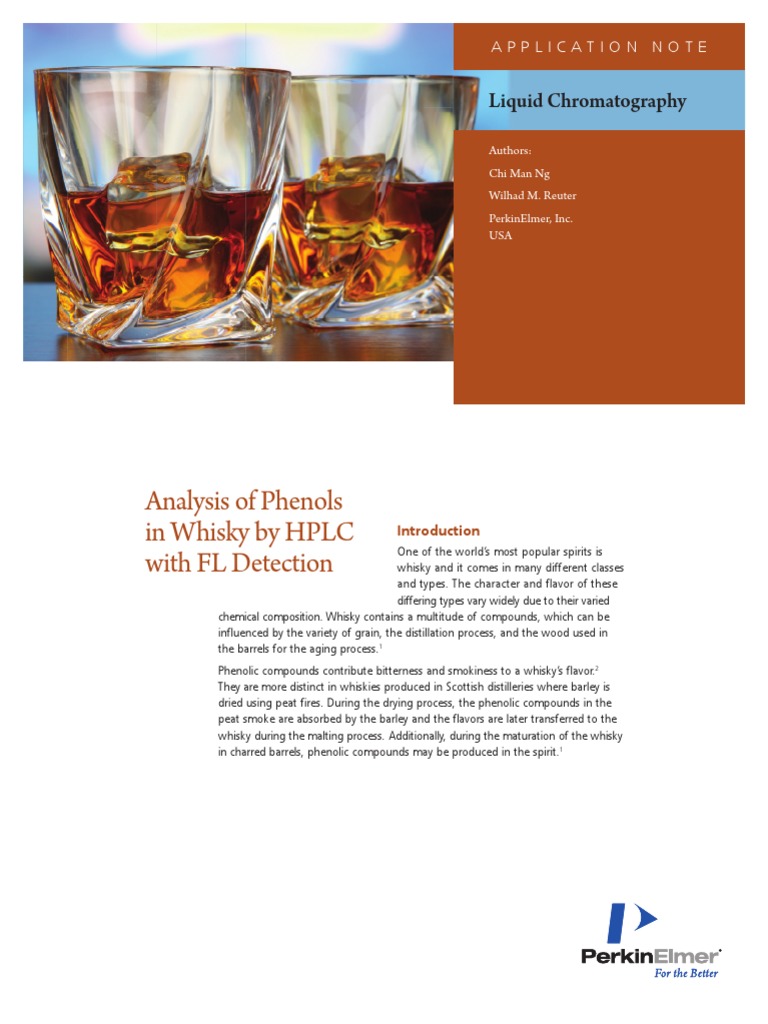 APP Analysis of Phenols in Whisky by HPLC With FL Detection 012266 01