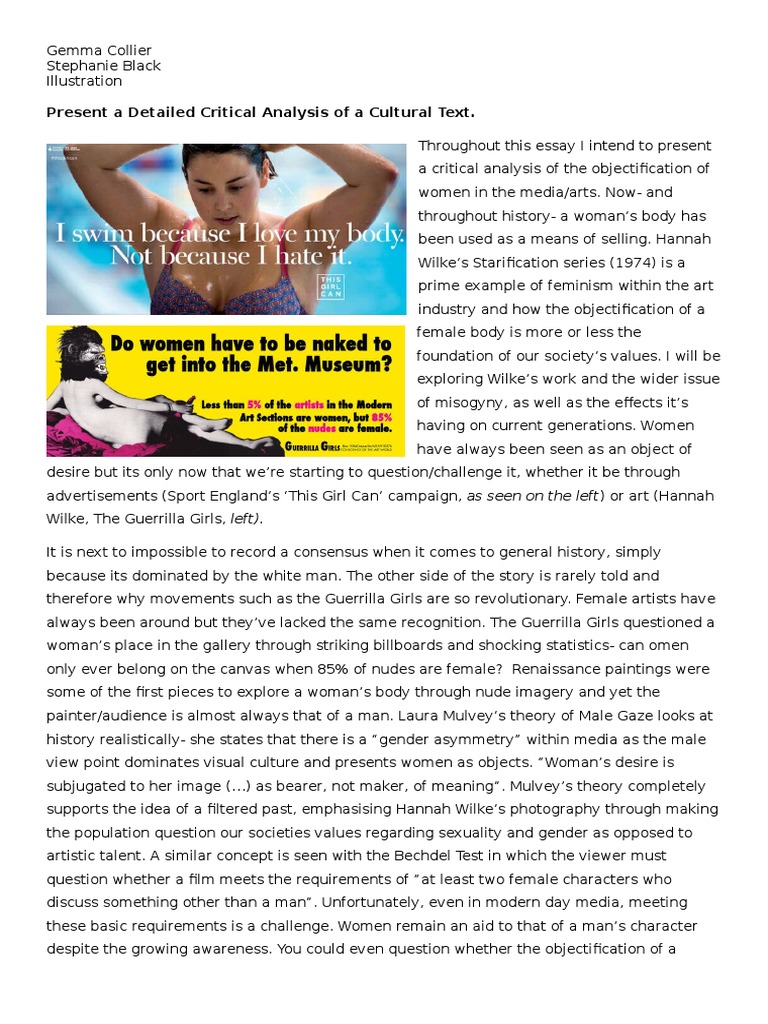 Critical Analysis of Women's Objectification | PDF | Feminism | Gender ...