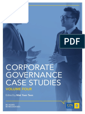 Corporate Governance Case Studies Pdf Board Of Directors Corporate Governance
