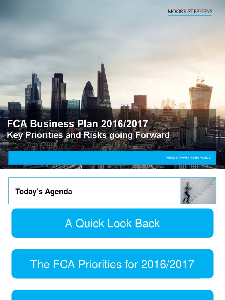 FCA Business Plan Slides For Print | PDF | Money Laundering | Governance