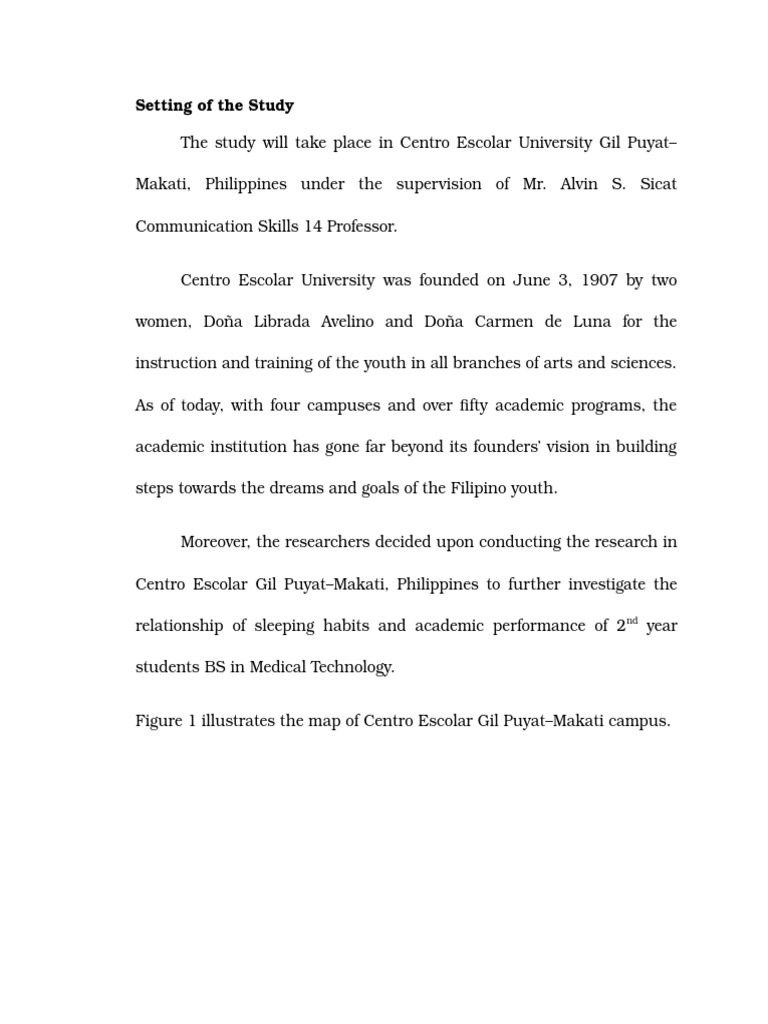 Setting of The Study SAMPLE | Download Free PDF | Behavior Modification ...