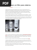 Como Fazer Um Filtro Para Cisterna